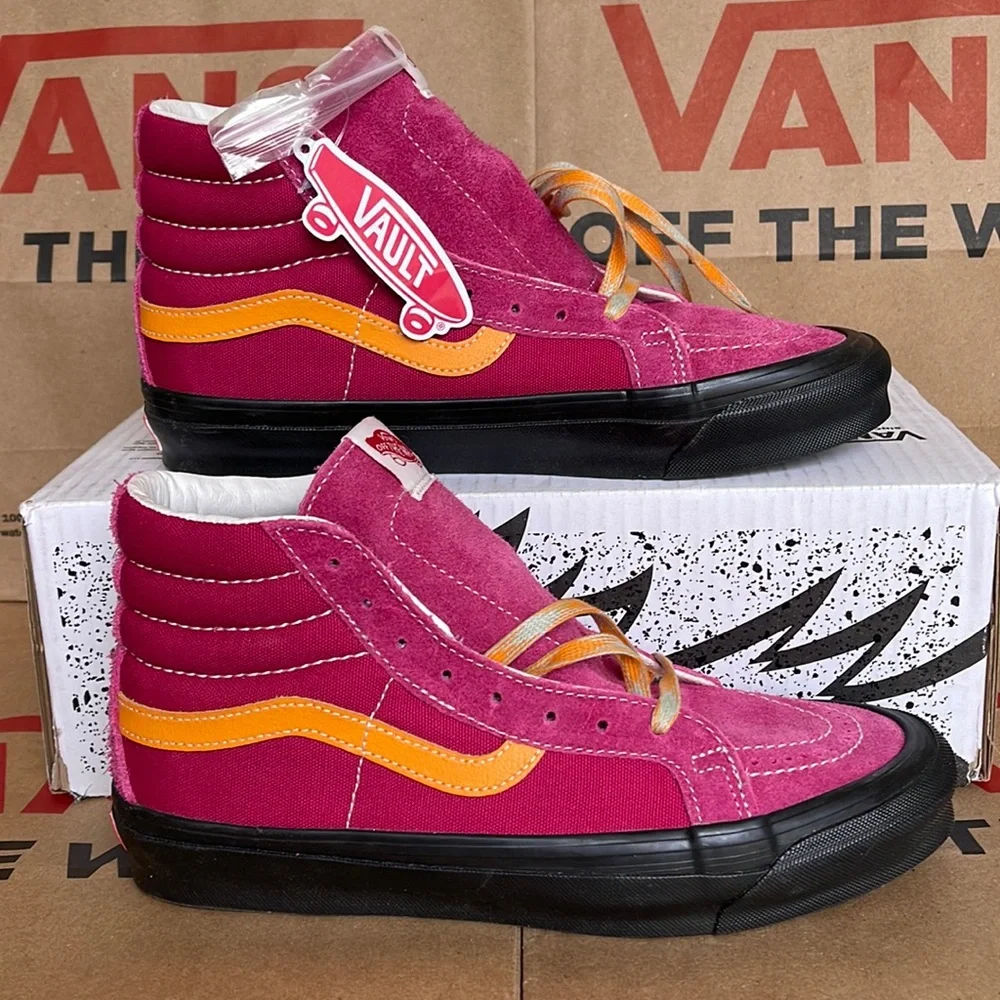 Vans Og Sk8-Hi Lx Heiry Suede Cerise/Apricot WMNS - Picture 1 of 16